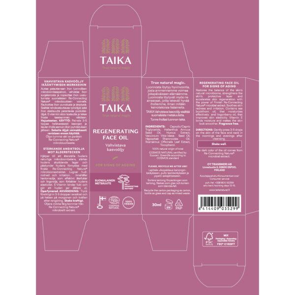 TAIKA Regenerating Face Oil COSMOS 30ml - Bild 2